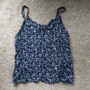 Old Navy Navy Patterned Sleeveless Top